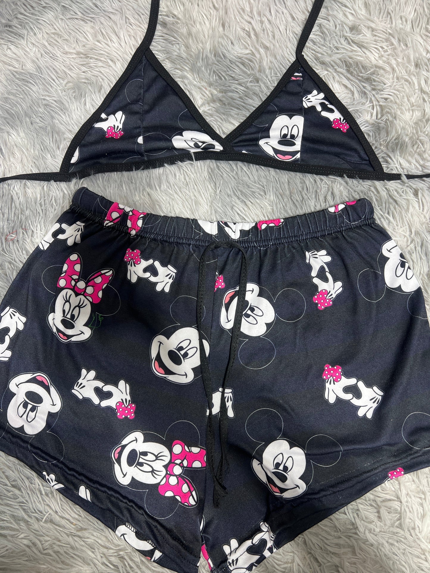 Mickey Mouse Brush Matching Top & Short - Fundies