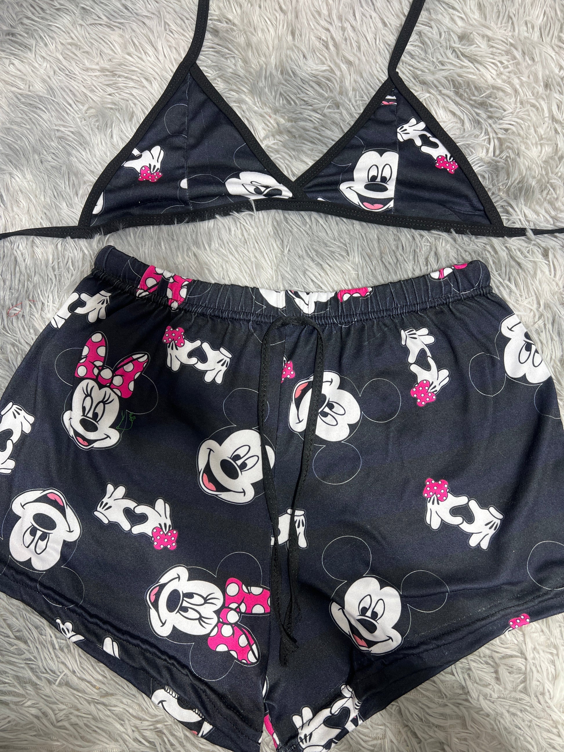 Mickey Mouse Brush Matching Top & Short - Fundies