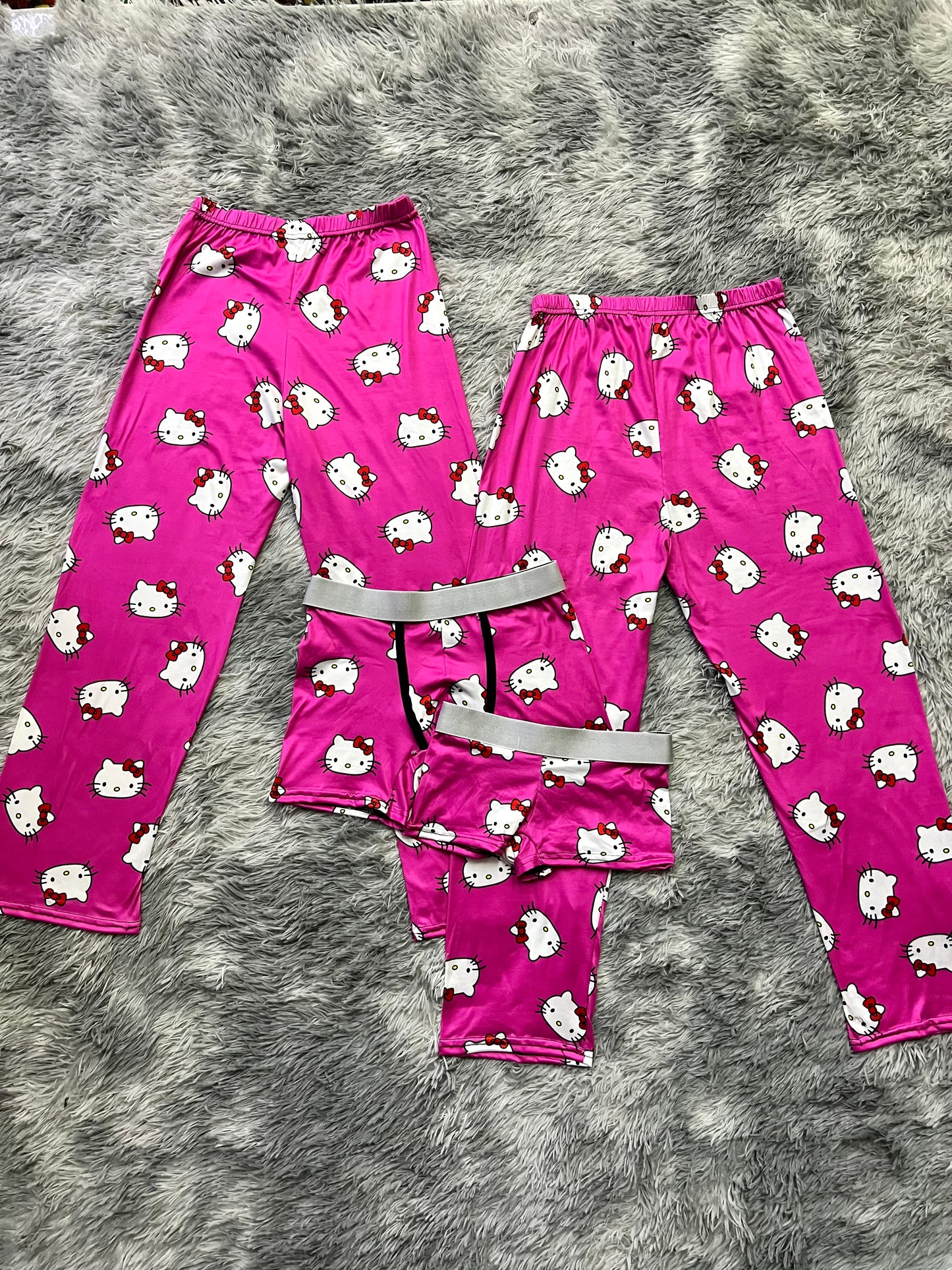 Kitty faces pink background 5 pcs pajama duo