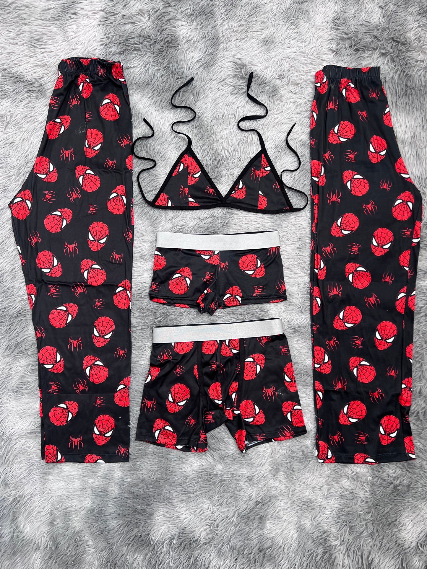 Spider-Man Spider Background Black 5 Piece PJ - Fundies