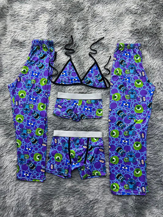 Monsterc Inc X Stitch 5 Piece PJ - Fundies