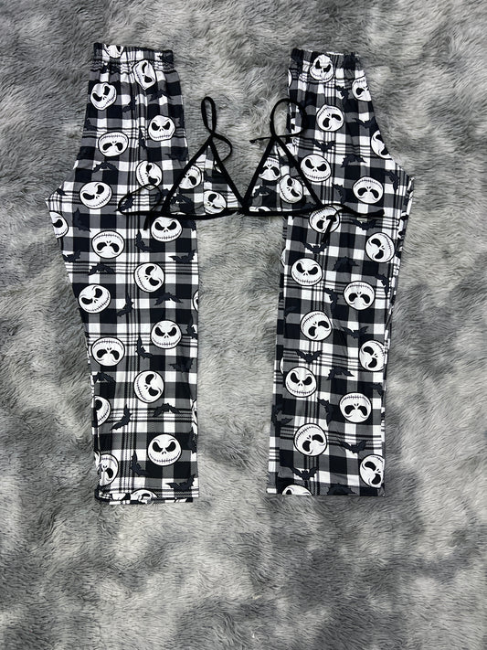 Jack and bats Halloween Halloween Plush pajama duo