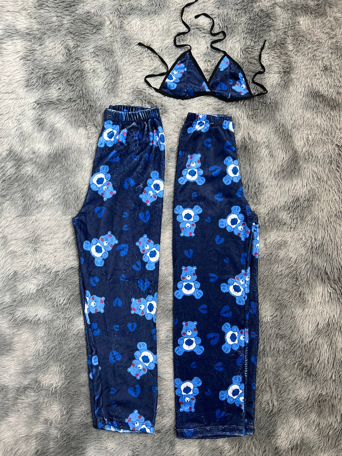 Little Bear Care Bear Blue Matching Plushie PJs
