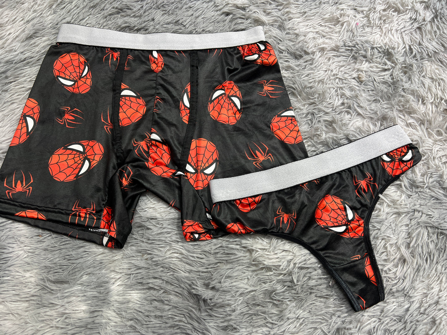 Spiderman black Web Print matching underwear 🕷️💖