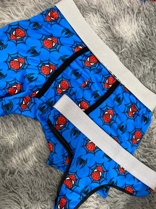 Spider-Man Background Blue Duo With Thong