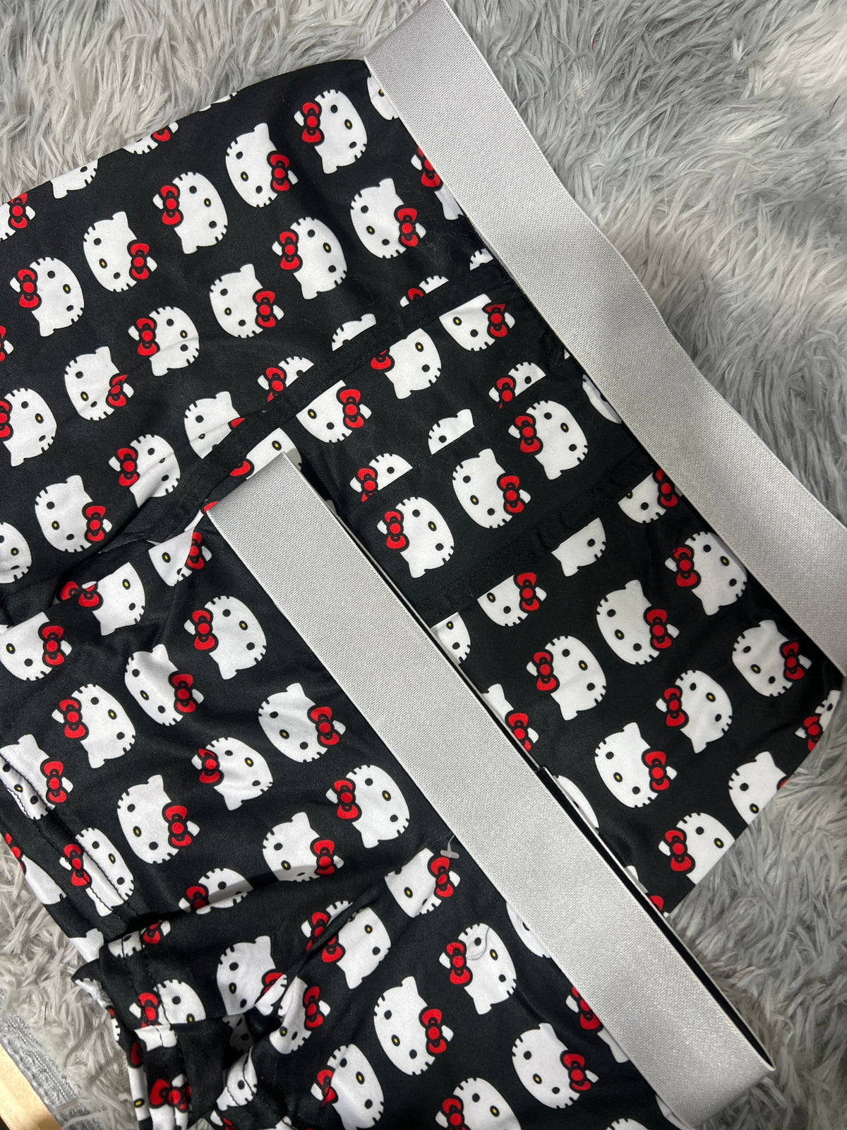 Kitty Faces Black Background Matching Boxers