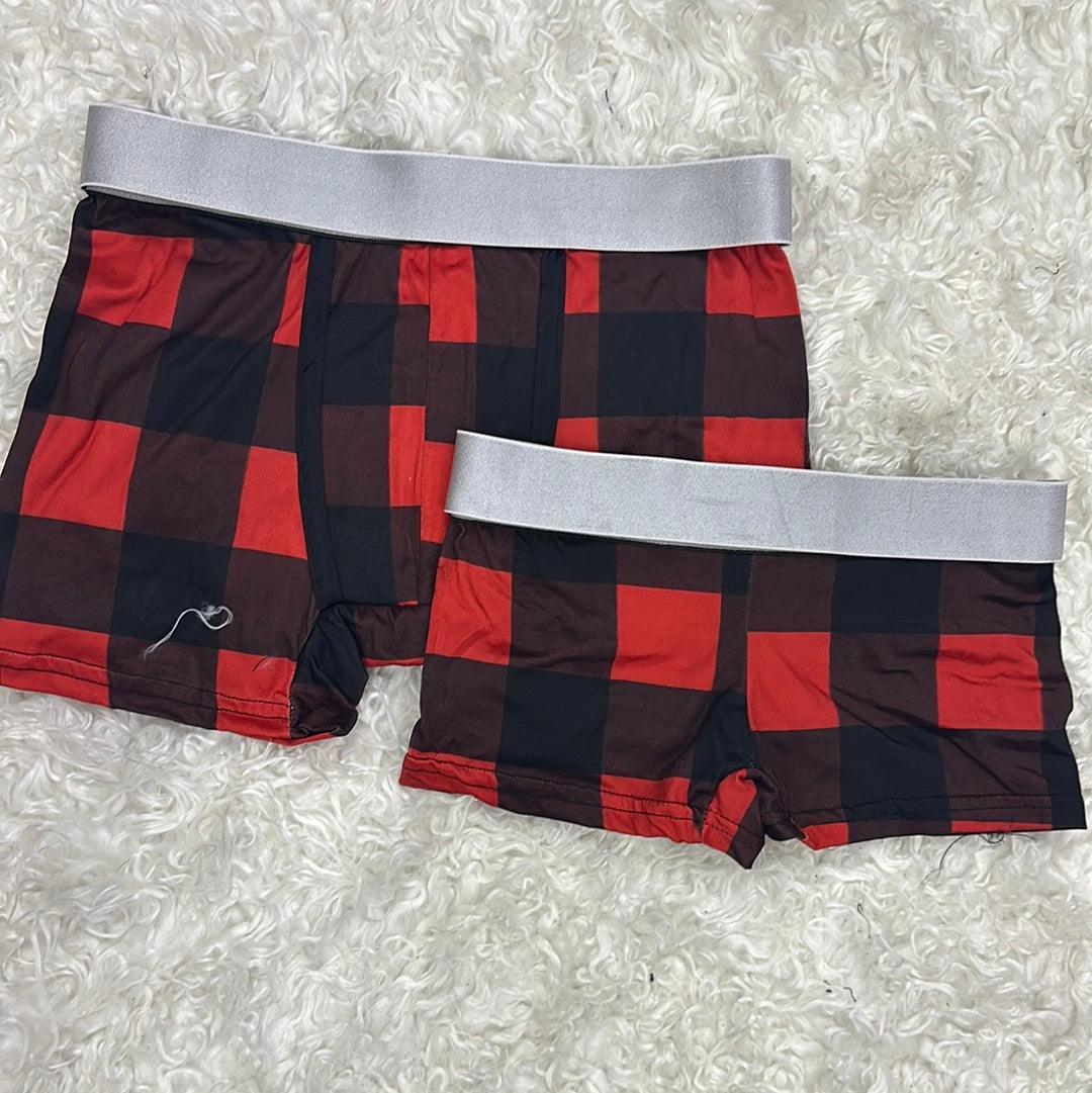 Red squares 5 pcs pajama duo - Fundies