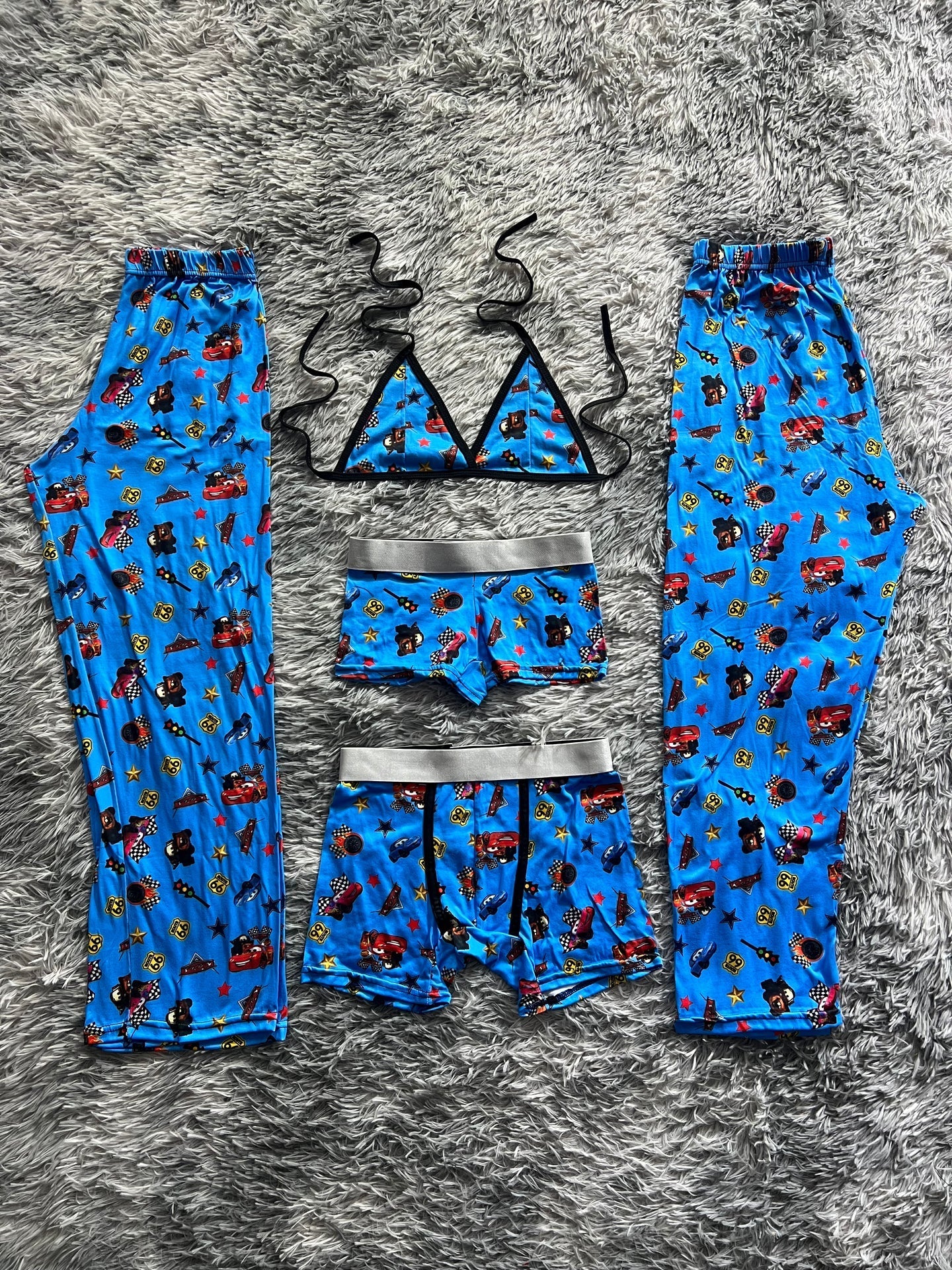 Cars Background Blue 5 Piece PJ - Fundies