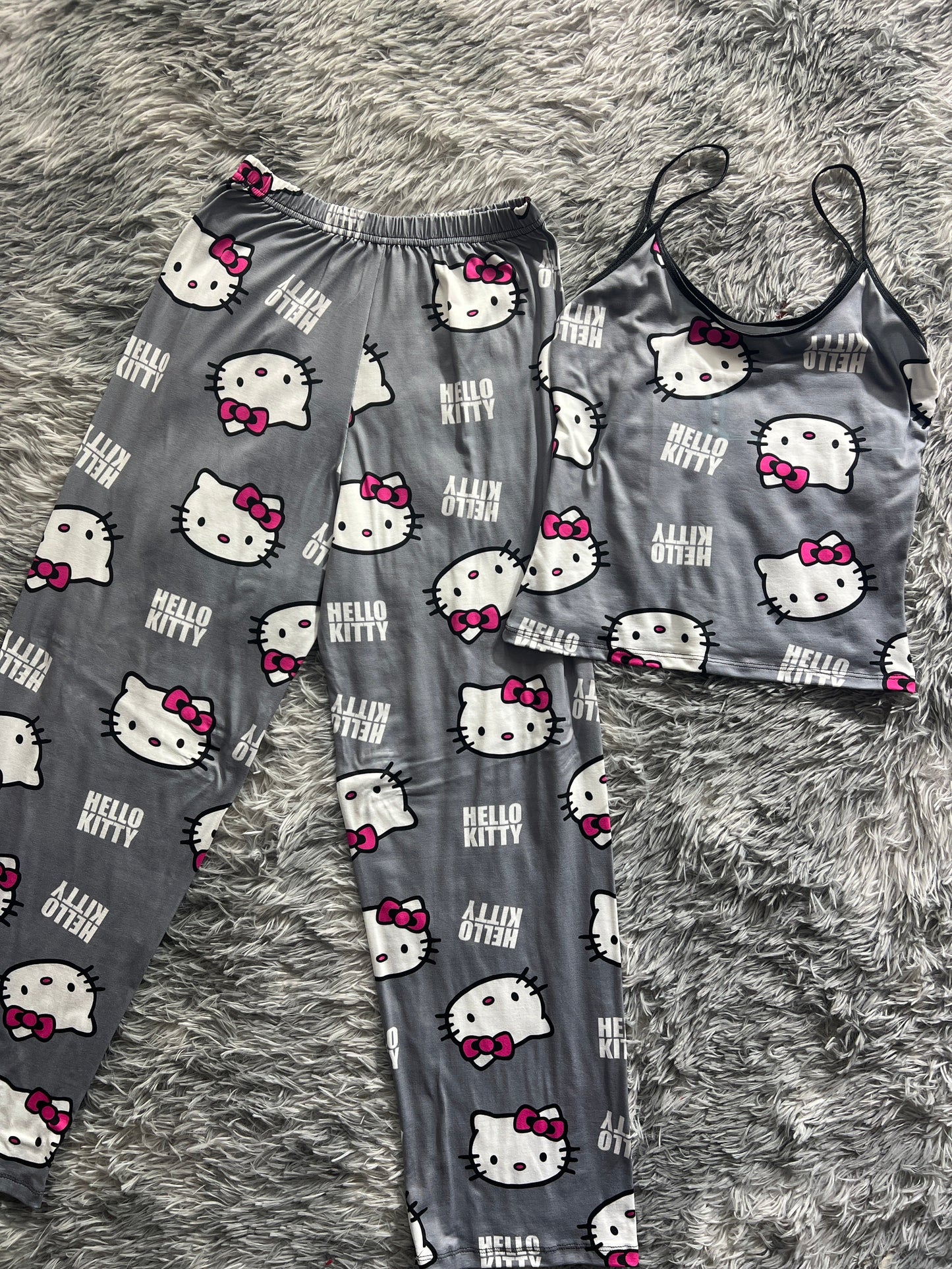 Hello Kitty Gray Women's Pajama Set - Fundies