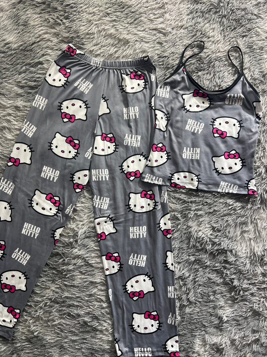 Hello Kitty Gray Women's Pajama Set - Fundies