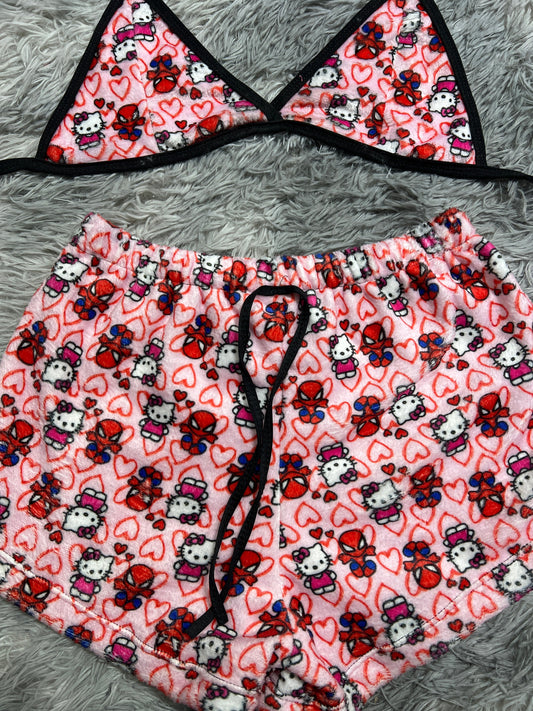 SpiderKitty Pink Matching Top & Short - Fundies