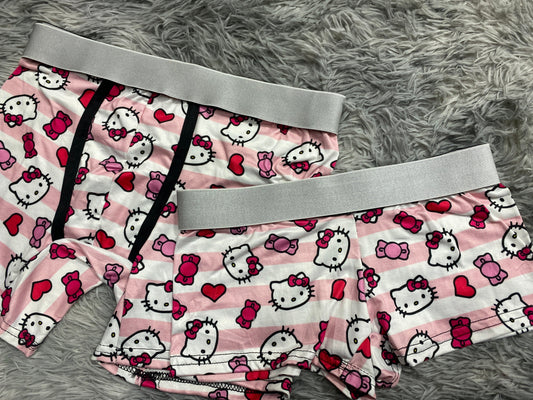 Hello Kitty Stripes Matching Boxers