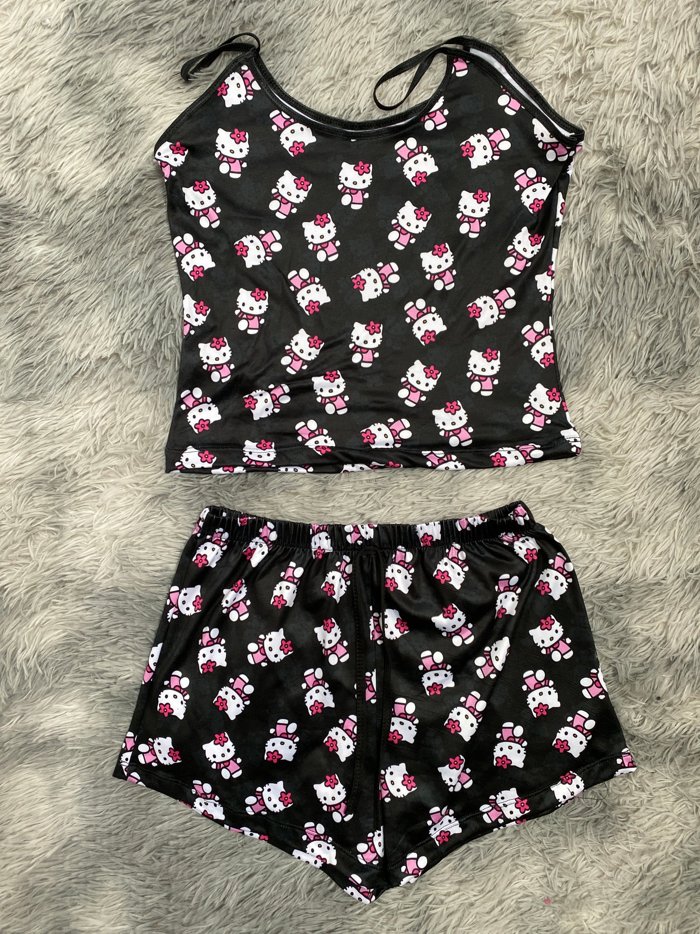 Hello Kitty Pajama Top & Shorts Set