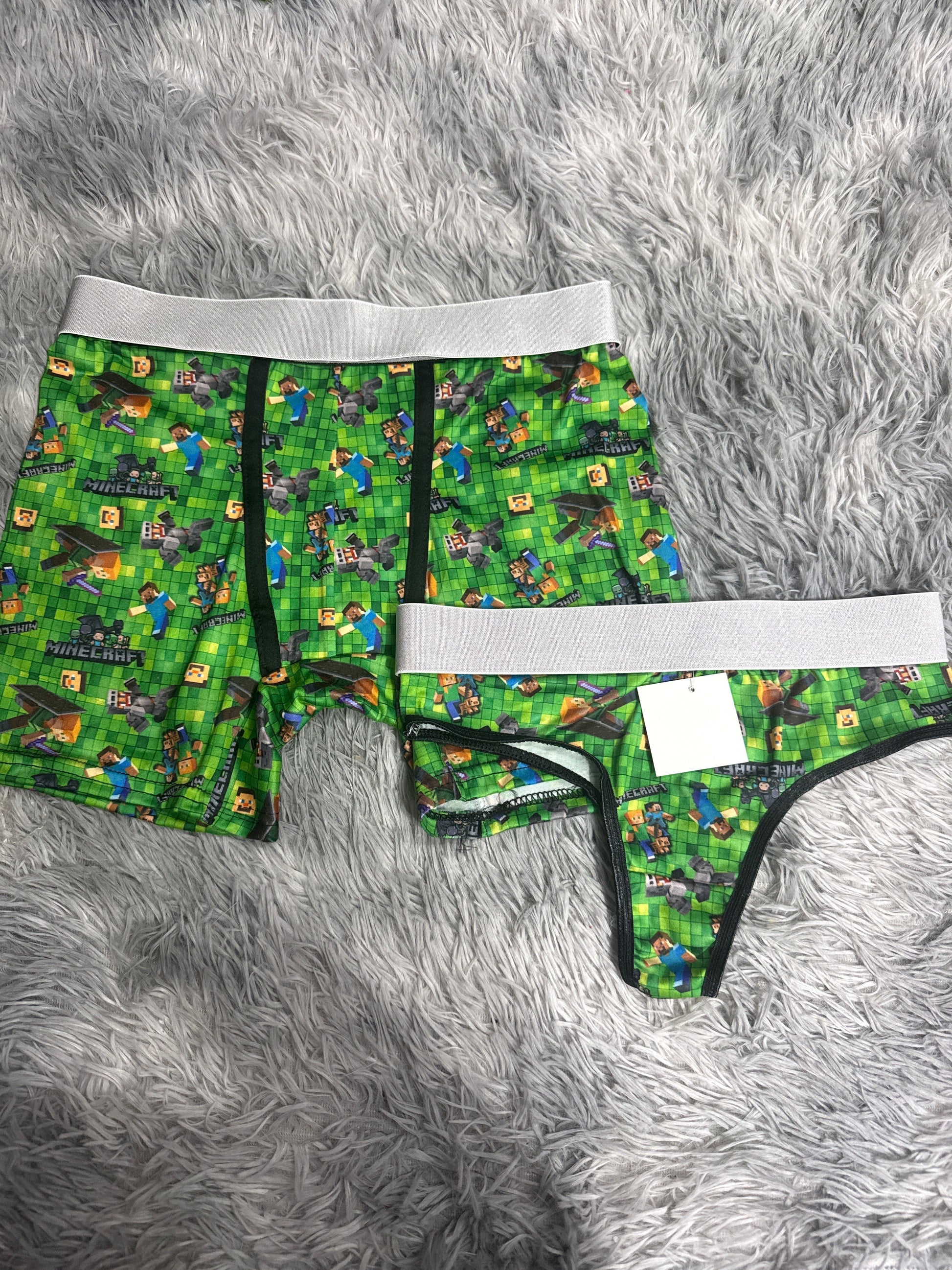 Minecraft Characters Duo One-size With Thong - Fundies