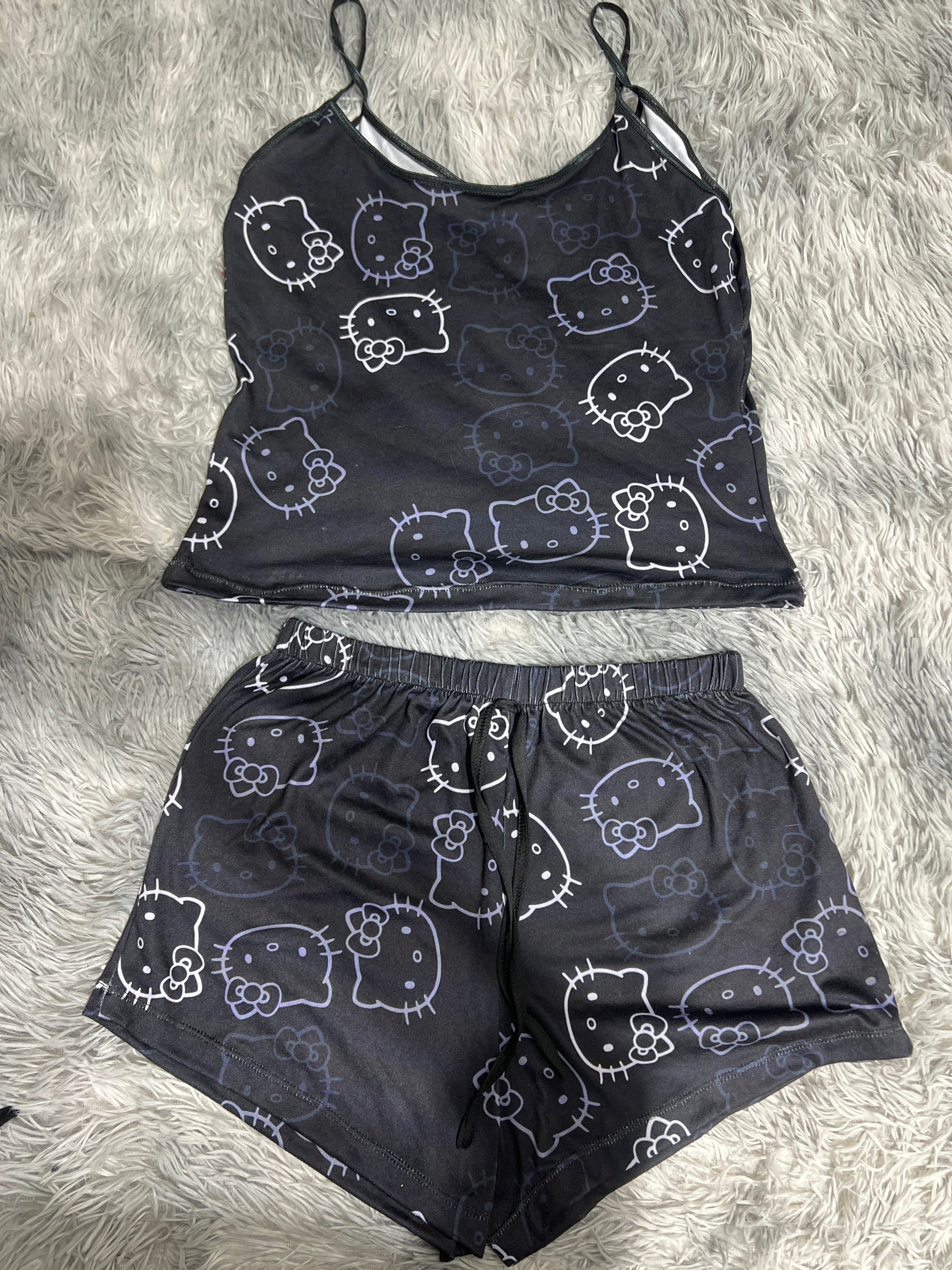 Hello Kitty Black Women's Pajama Set - Fundies