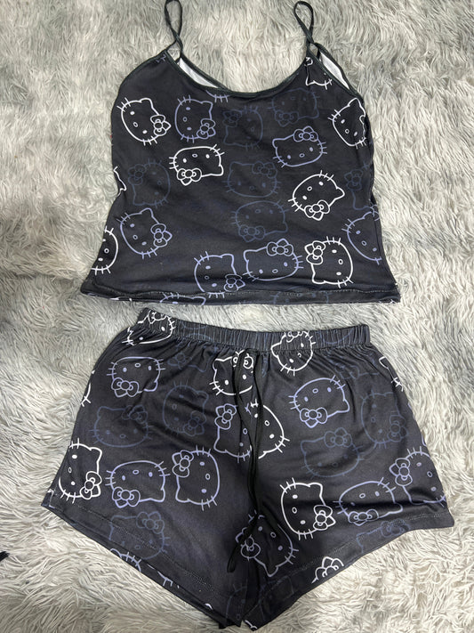 Hello Kitty Black Women's Pajama Set - Fundies