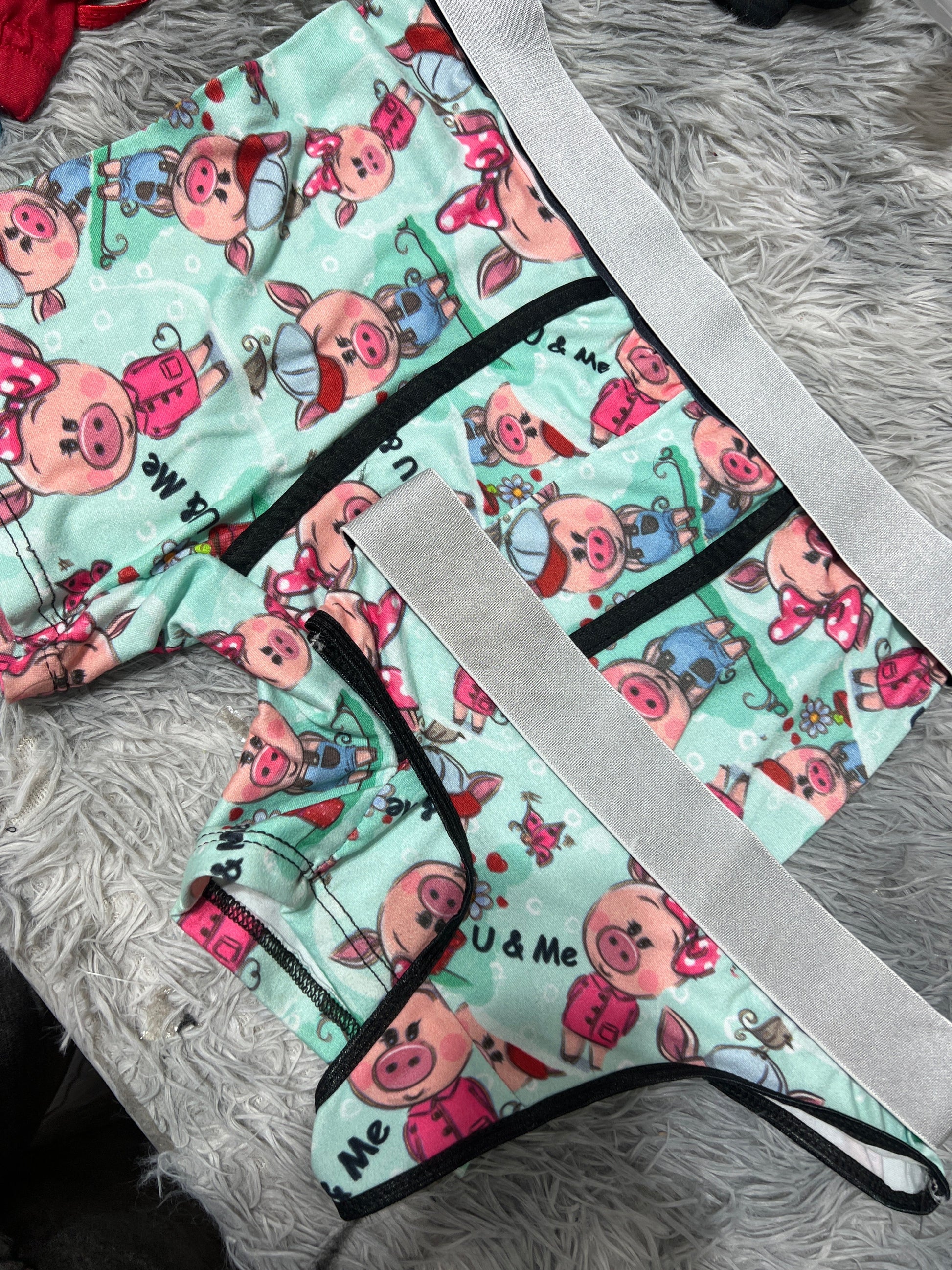 Piglets Duo Boxer One-size With Thong - Fundies