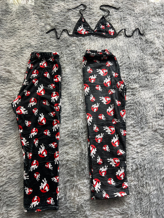 Ghostbusters Background Black Matching Plushie PJs
