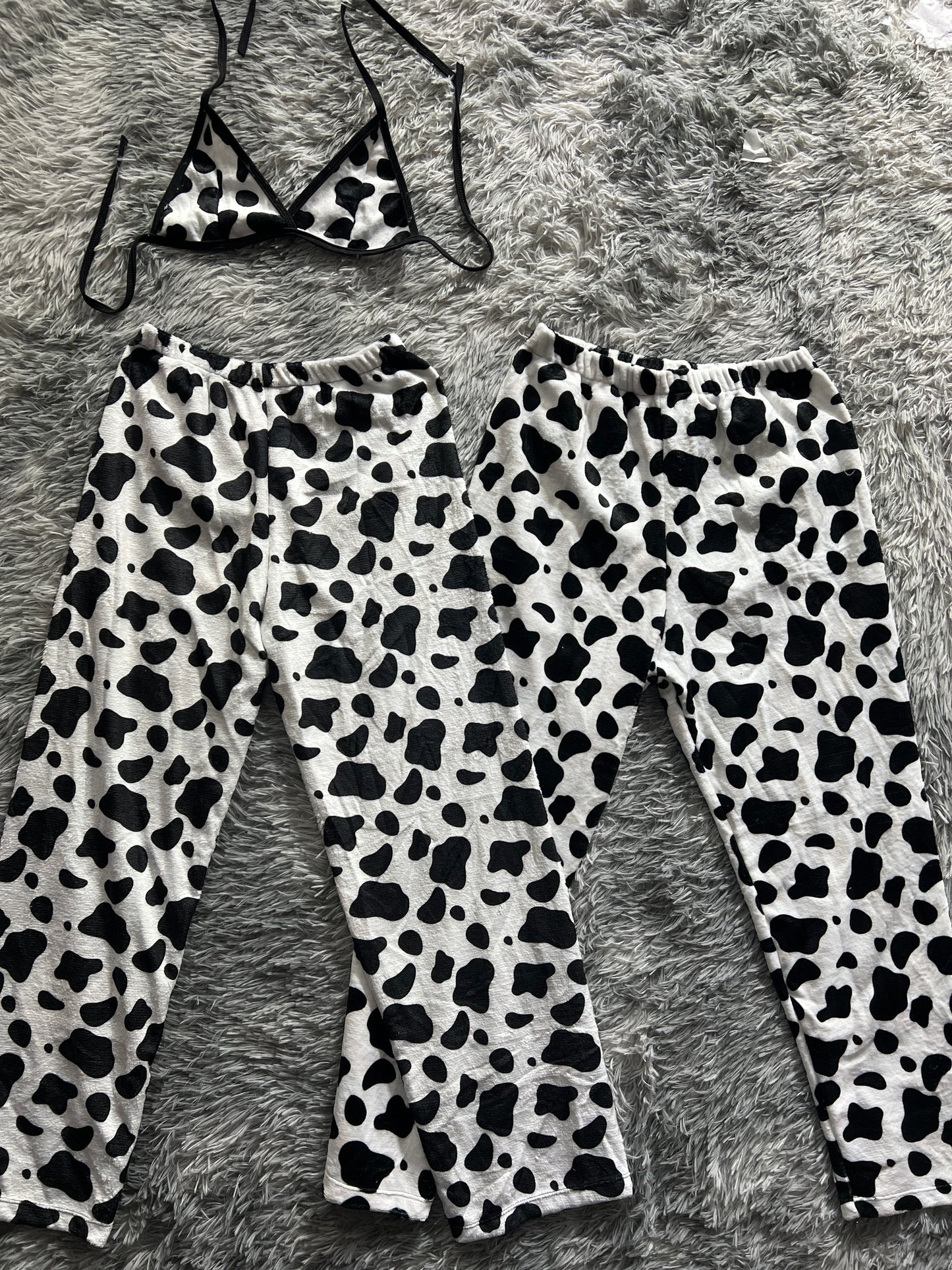 cow Plush Pajamas matching set For Couples