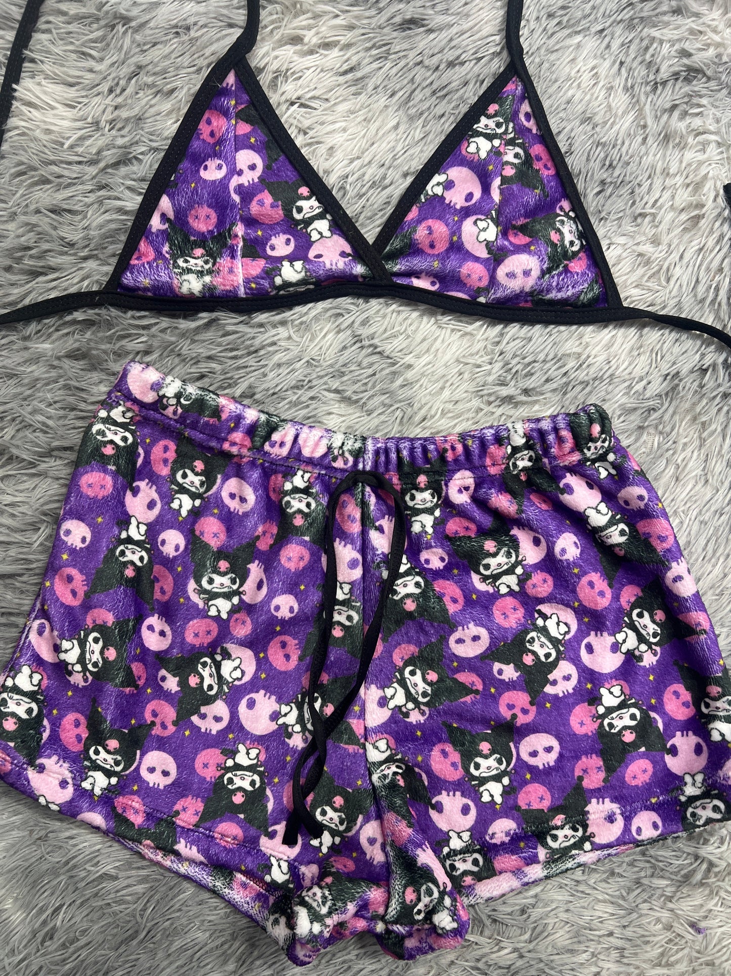 Kuromi Purple Matching Top & Short - Fundies