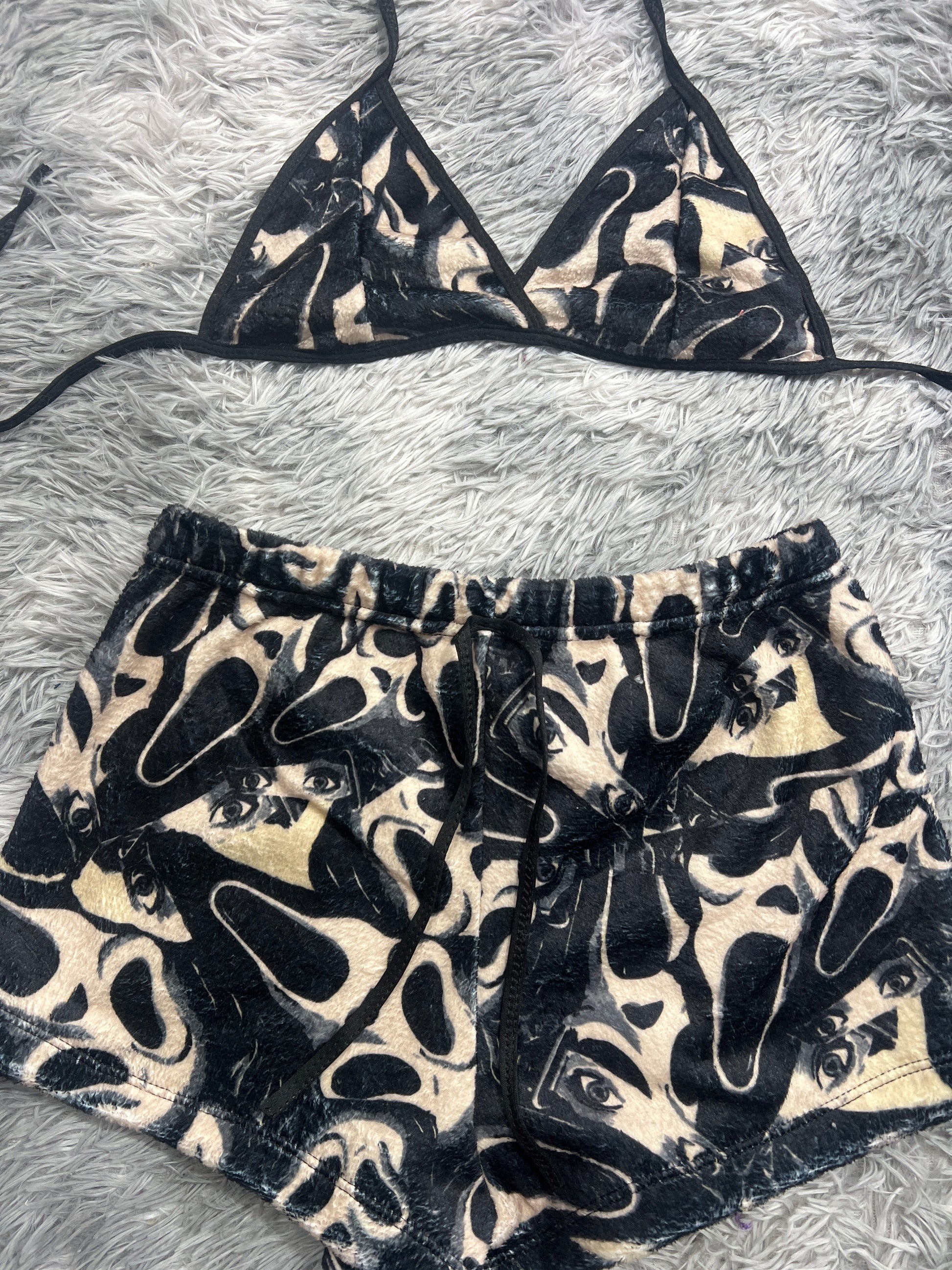 Scream Black Matching Top & Short - Fundies
