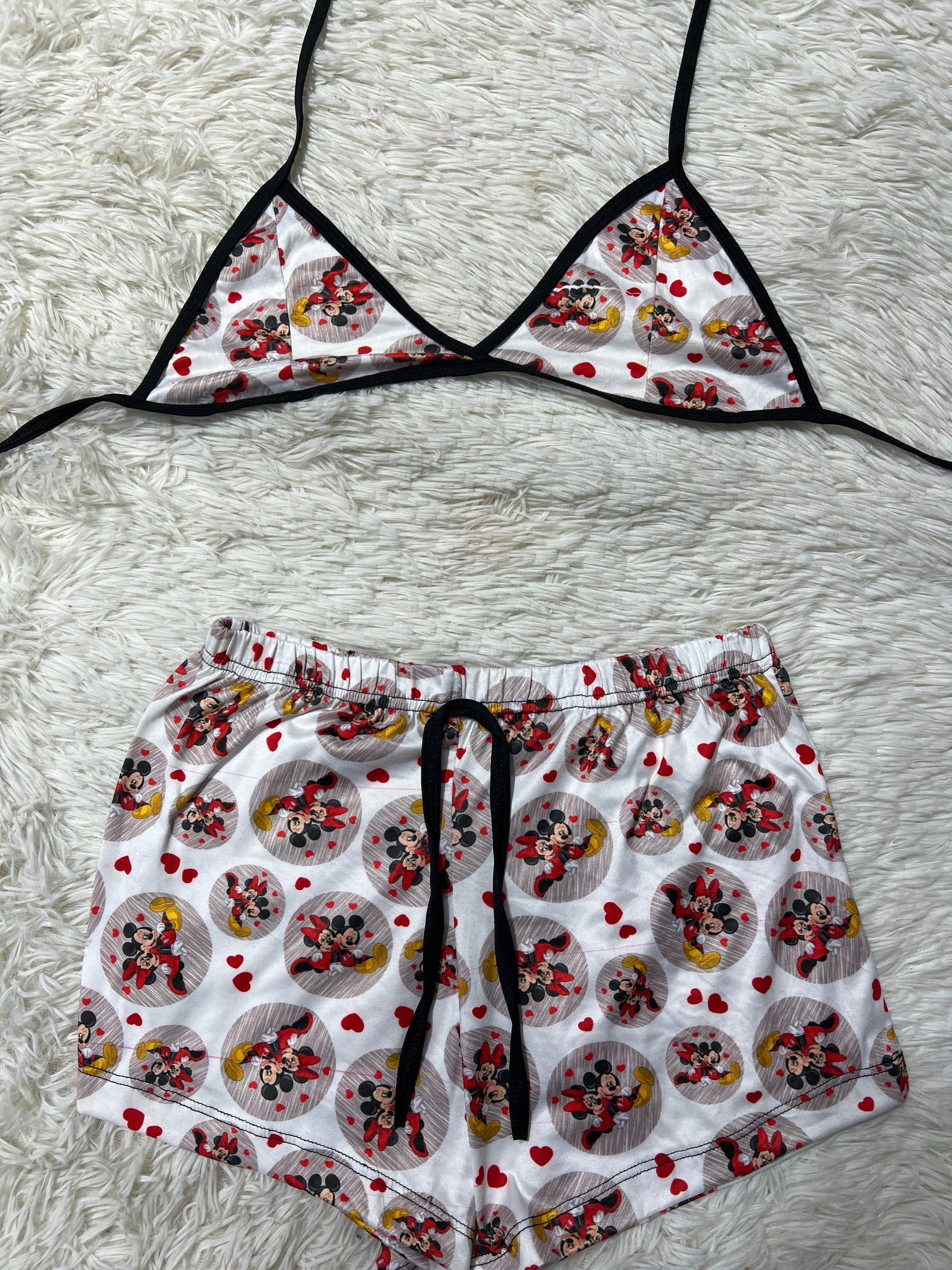 Mickey Mouse Brush Matching Top & Short - Fundies