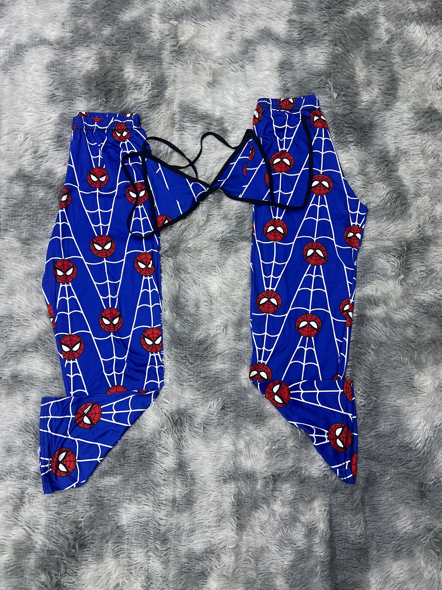 Spiderman blue plush pajama duo