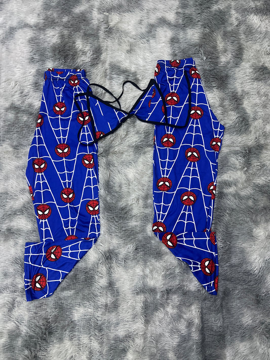 Spiderman blue plush pajama duo