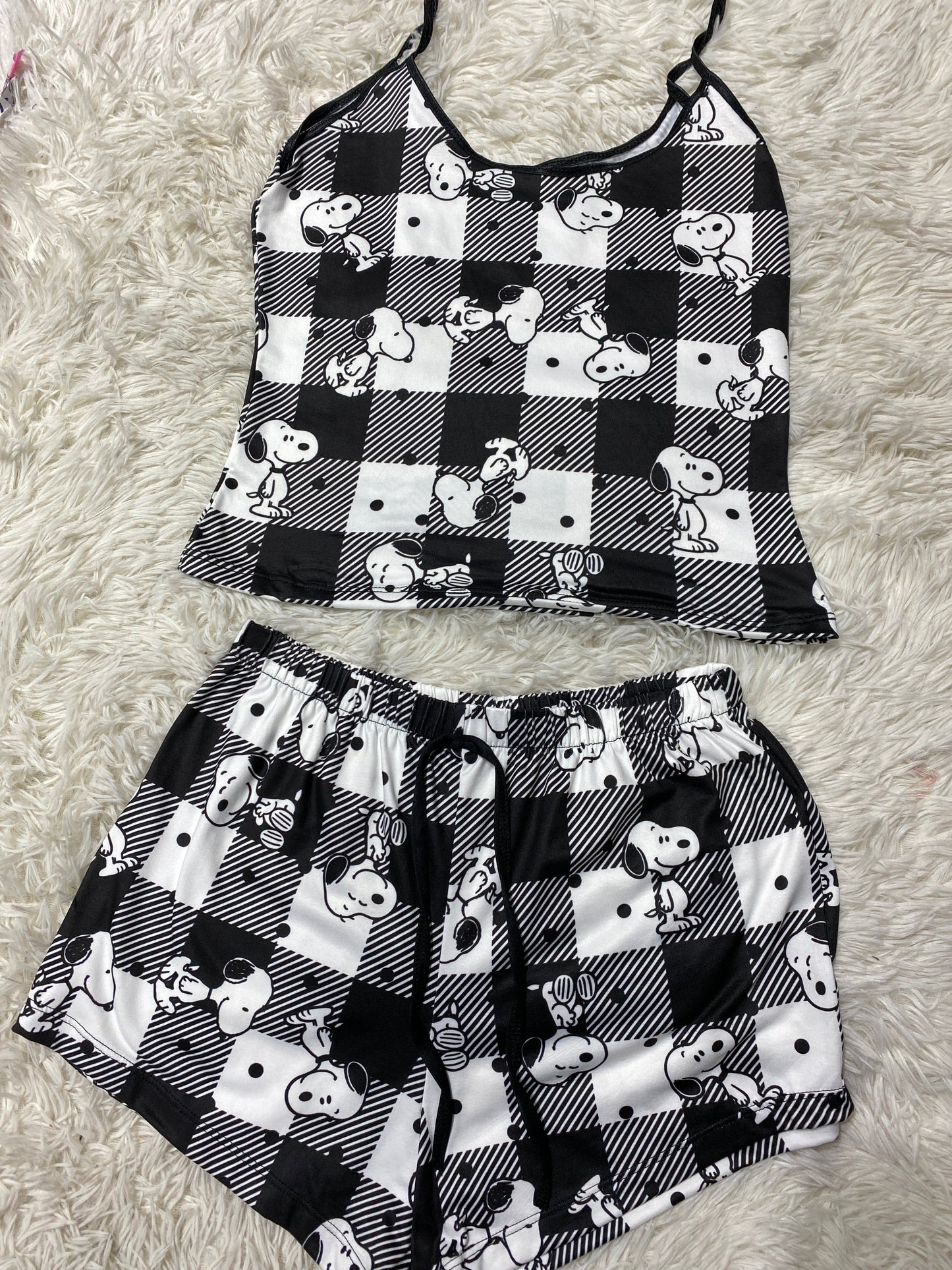 Snoopy Striped Women's Pajama Set - Fundies