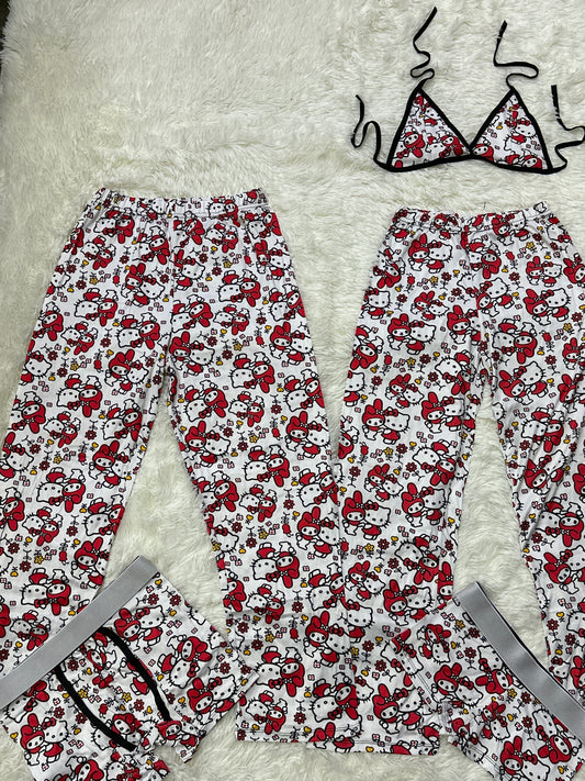 My melody and hello kitty 5 pcs pajama duo