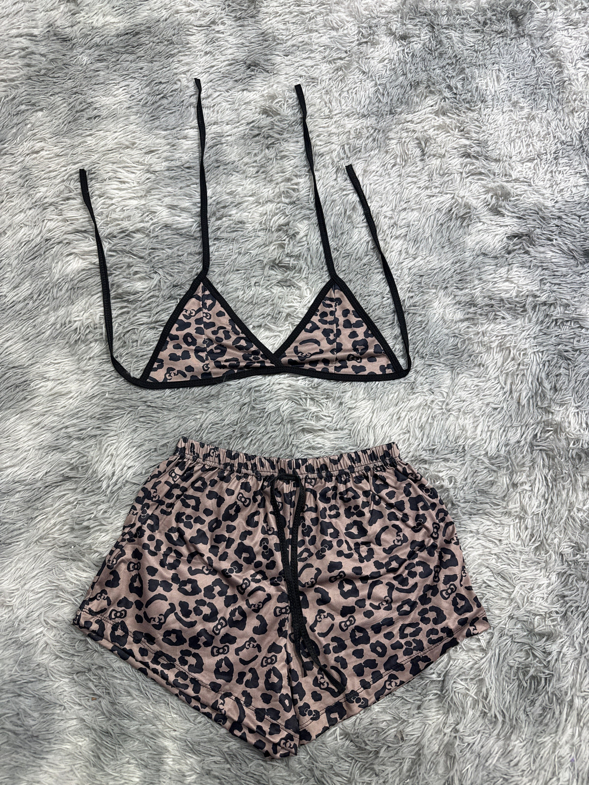 Hello Kitty Leopard Brown Matching Top & Short