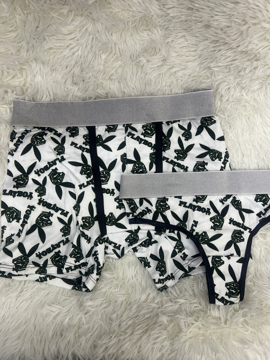 Play boy skulls matching underwear