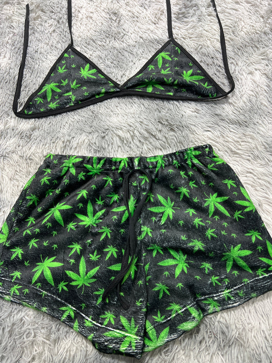 Marihuana Afelpad Matching Top & Short - Fundies