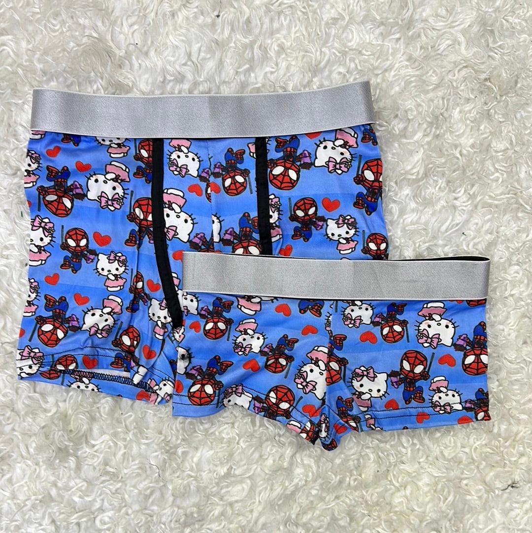 Spiderman and hello kitty 5 pcs pajama duo - Fundies