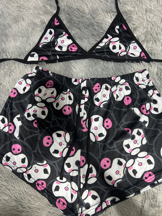 Faces Kuromi Brush Matching Top & Short - Fundies