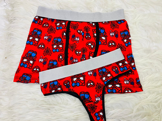 Kitty spider man matching couples underwear - Fundies