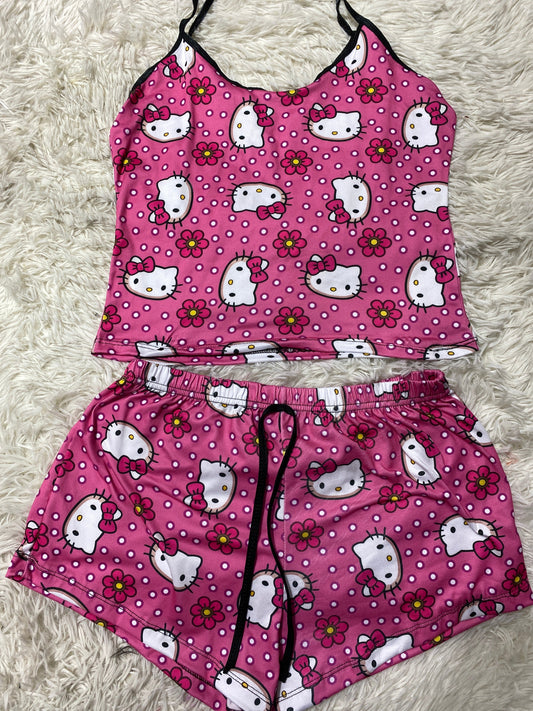 Hello Kitty Dots White Women's Pajama Set - Fundies