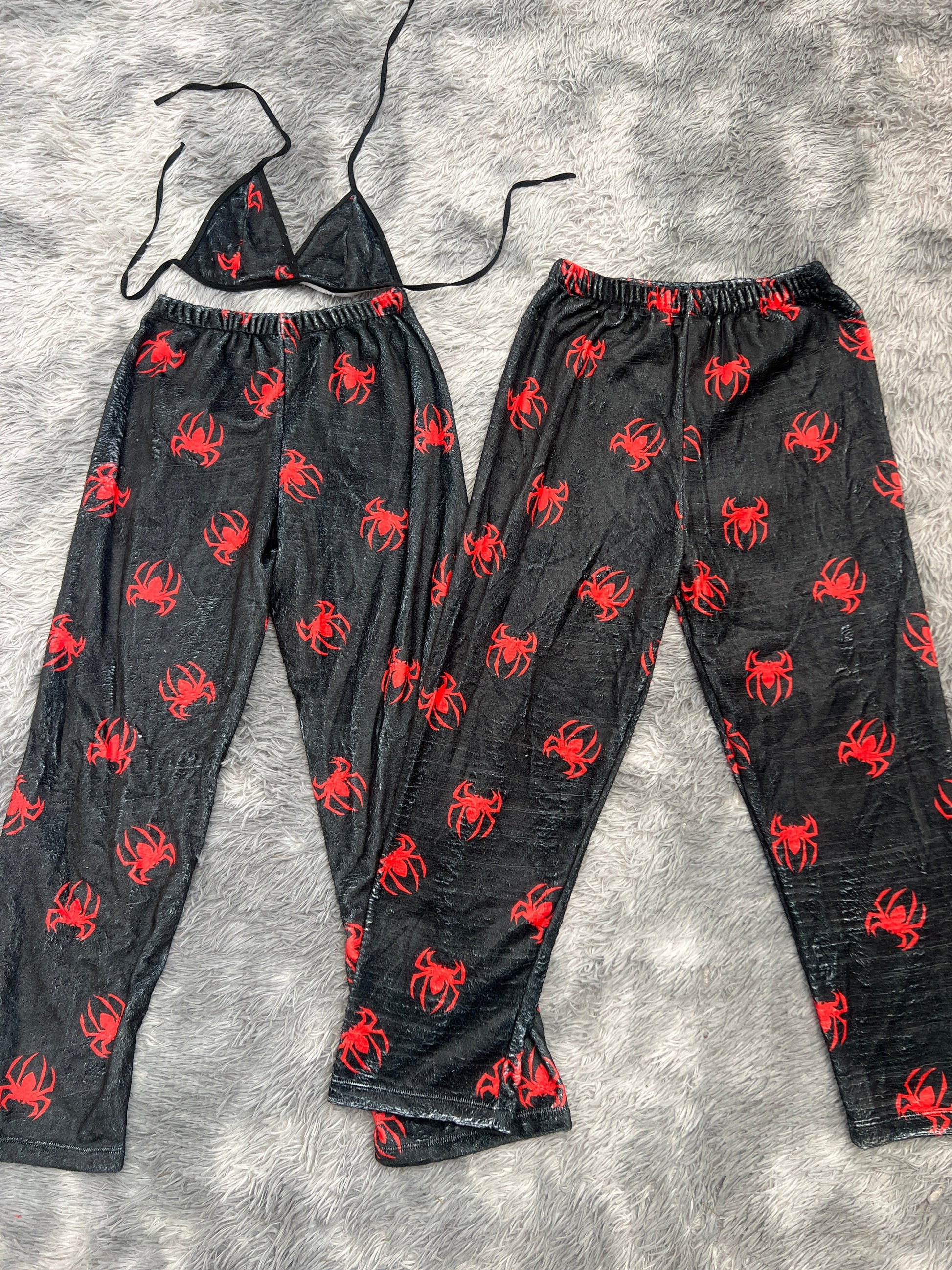 Spiders Red Chiquitas Matching Plushie PJs - Fundies