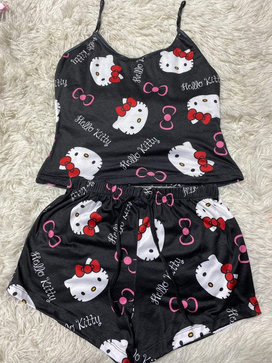 Hello Kitty Black Women's Pajama Set - Fundies