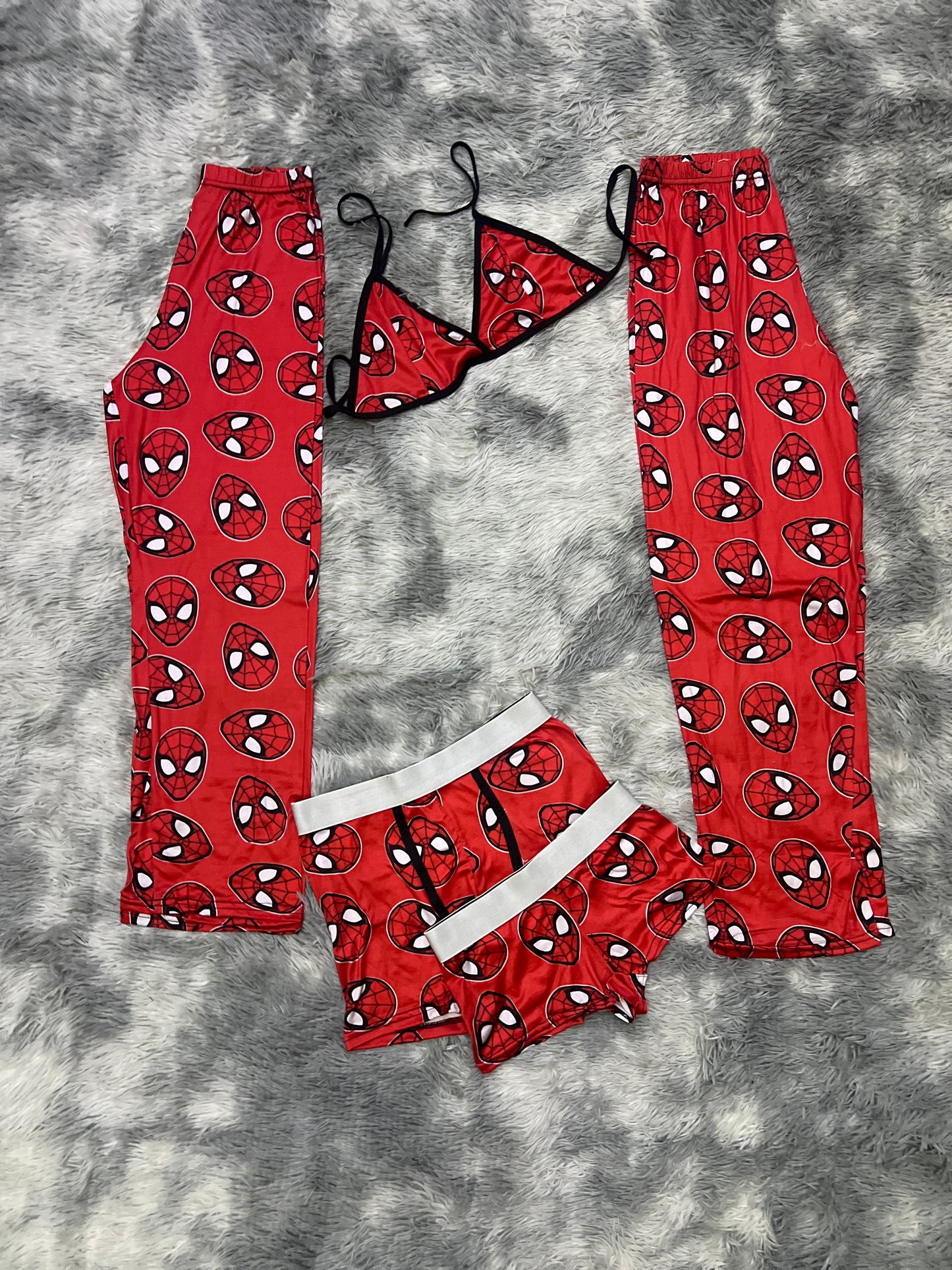 Spider-man face red background 5 pcs pajama duo
