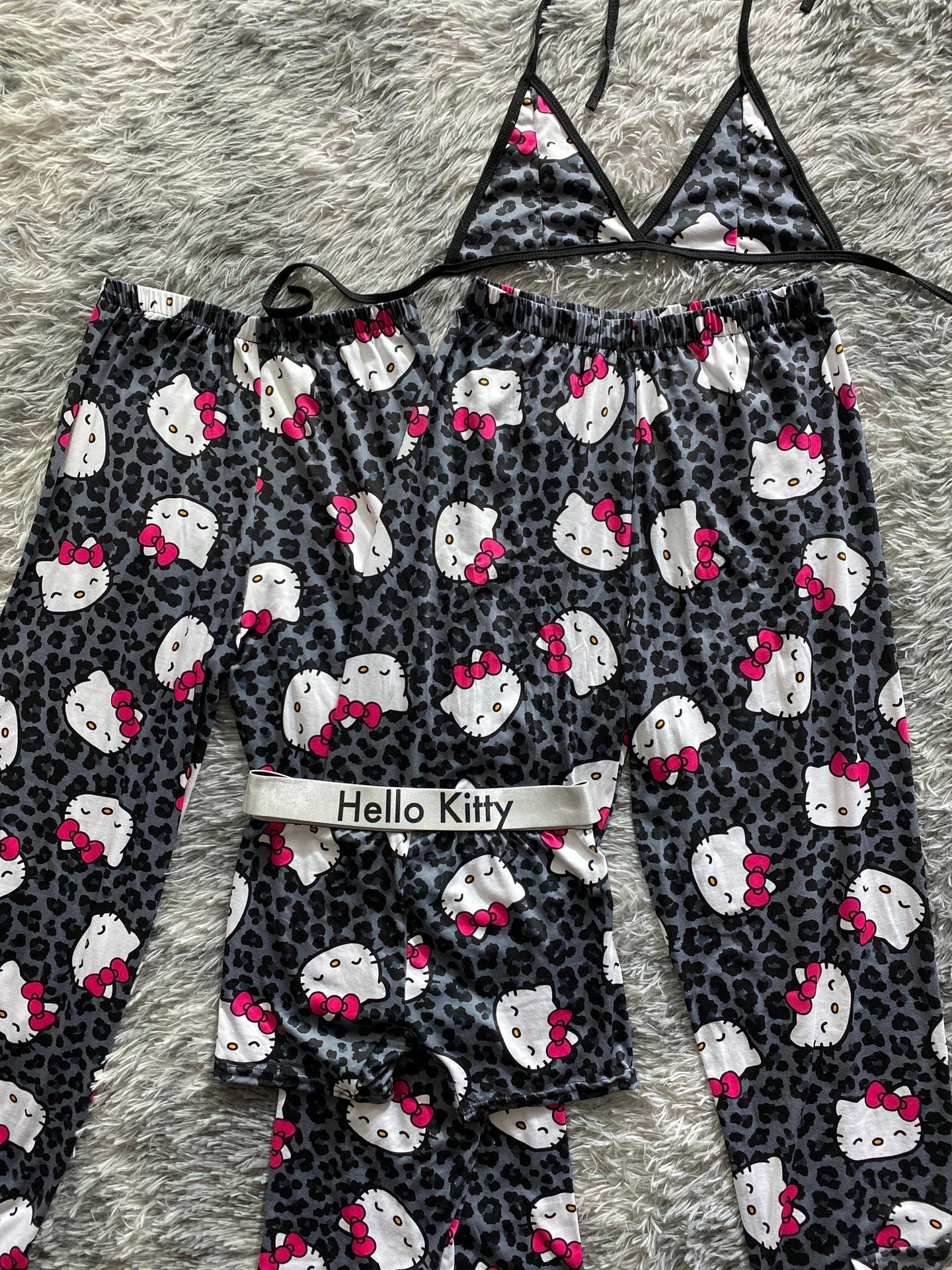 Hello Kitty Animal Black 5 Piece PJ - Fundies