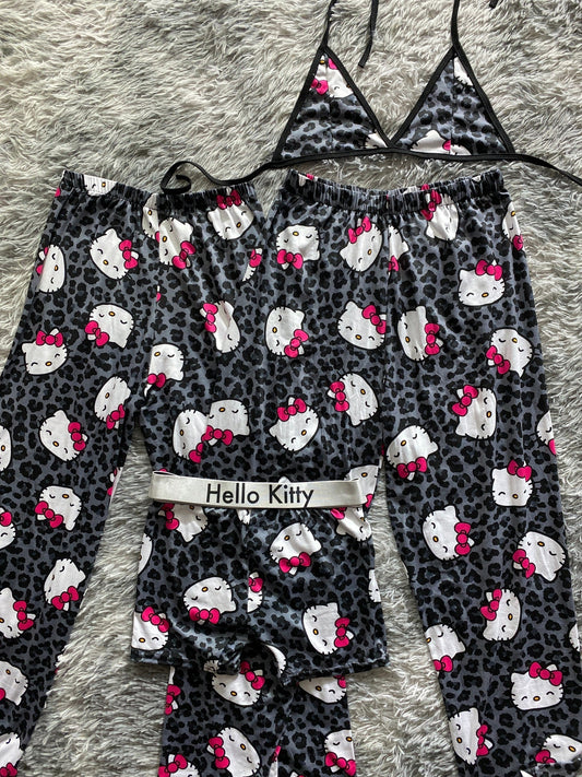 Hello Kitty Animal Black 5 Piece PJ - Fundies