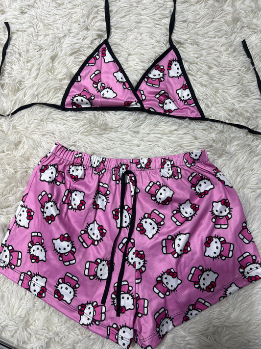 Hello Kitty Brush Matching Top & Short - Fundies