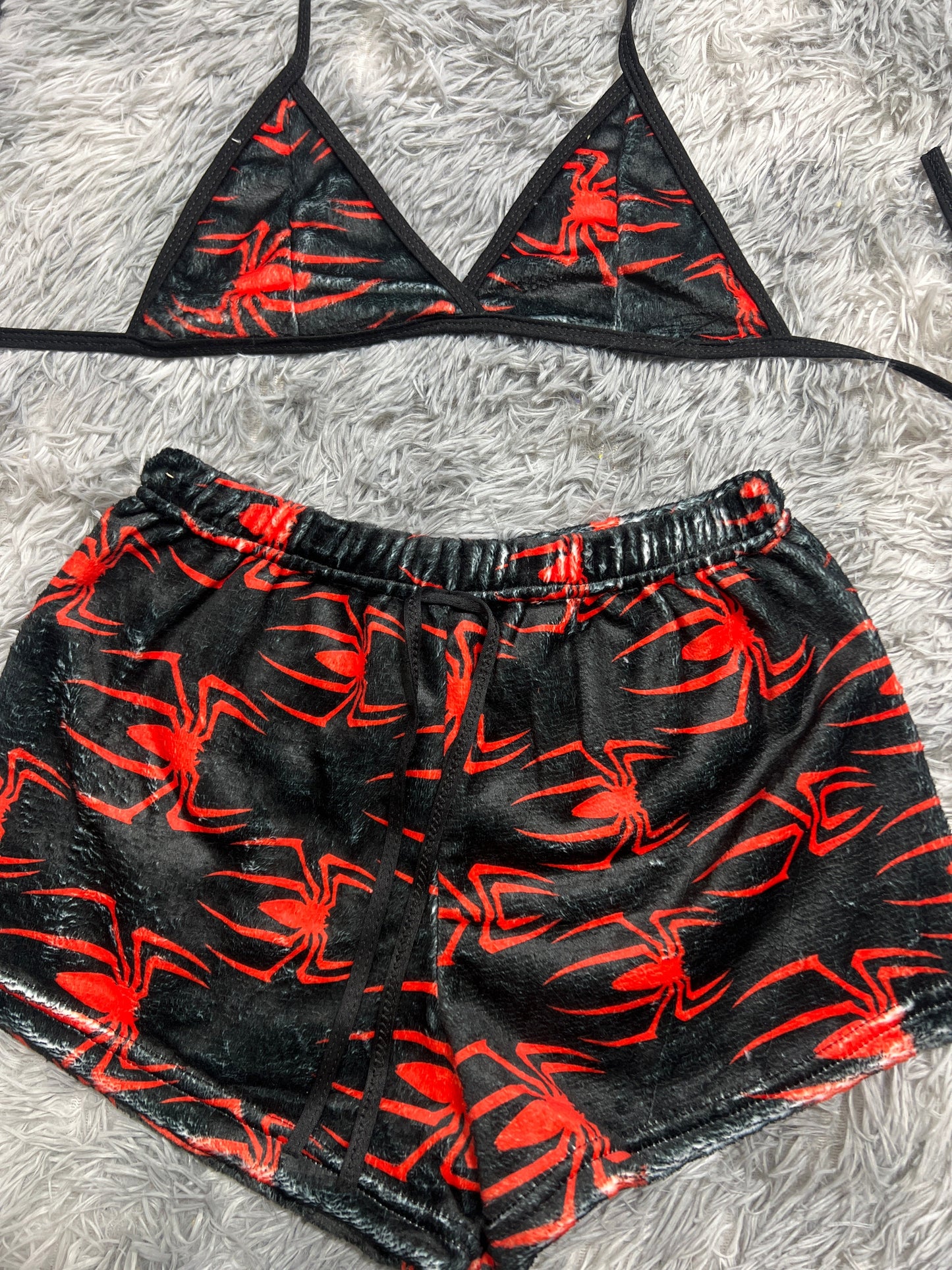 Spiders Red Spider-Man Afelpad Matching Top & Short - Fundies