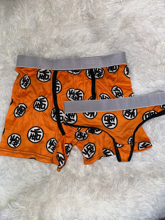 Dragon ball letters matching couples underwear XL