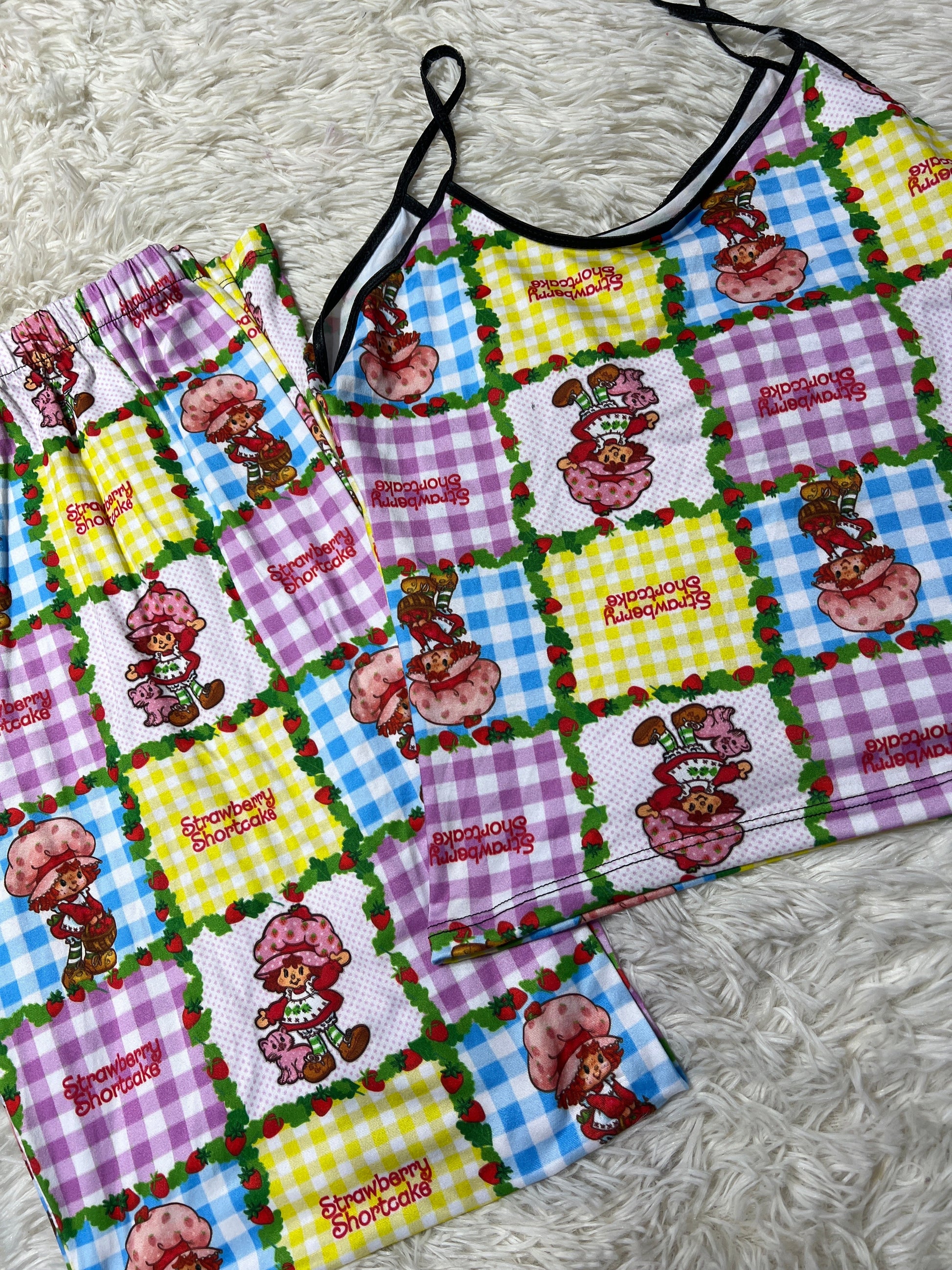 Strawberry Shortcake Plaid Women's Pajama Set - Fundies