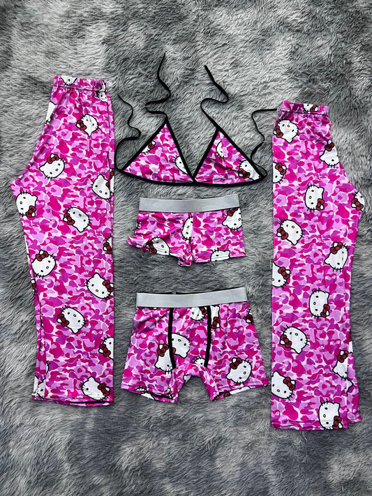 Hello Kitty Camuflaje 5 Piece PJ - Fundies