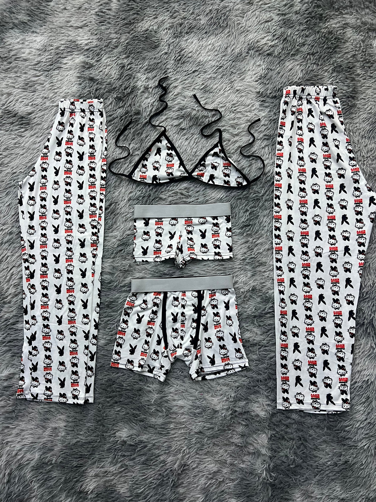 Play Boy & Kitty 5 Piece PJ Set