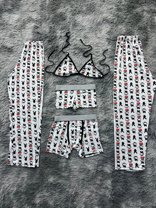 Play Boy X Hello Kitty 5 Piece PJ - Fundies