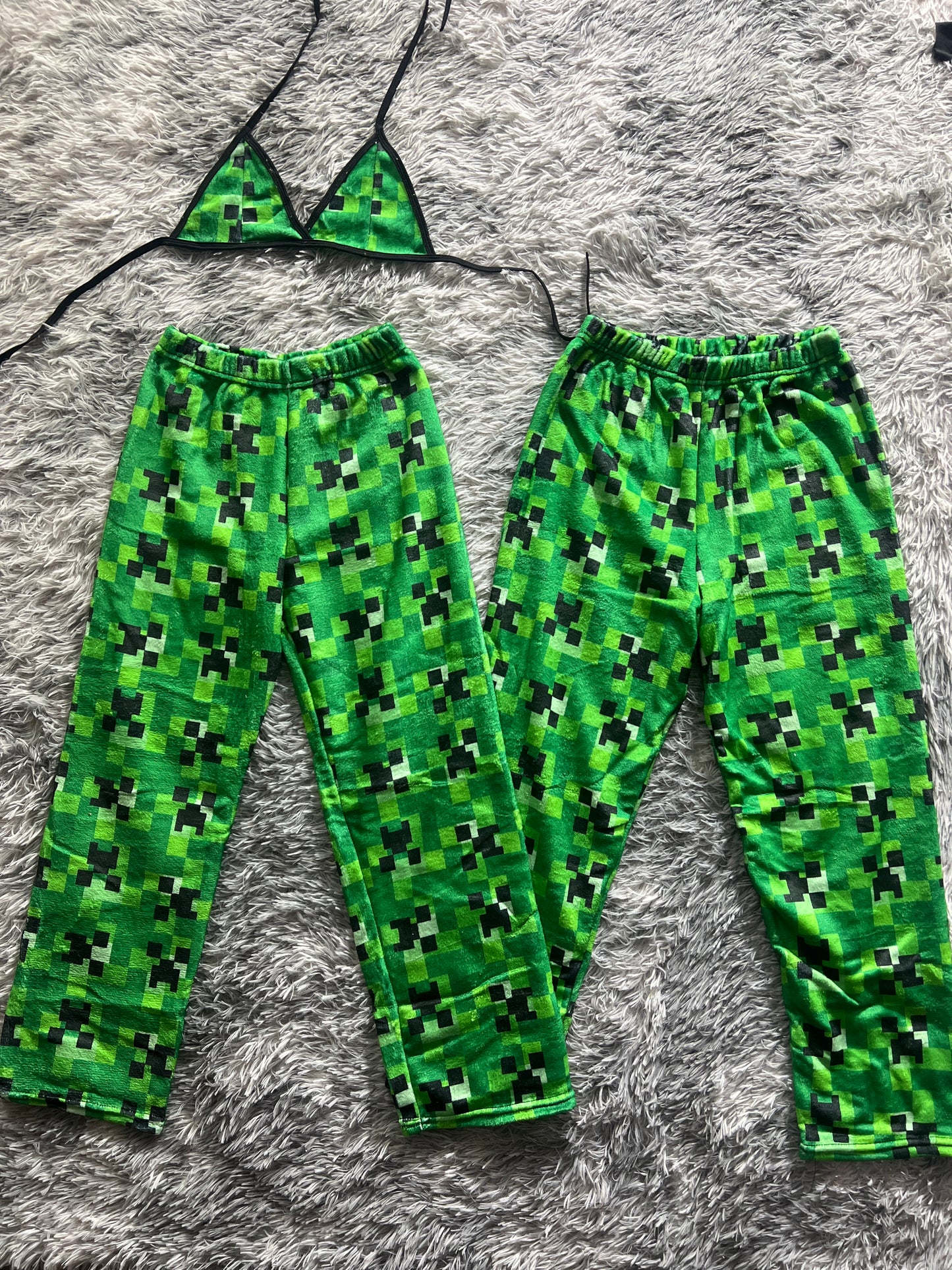 Minecraft Plush Pajamas matching set For Couples